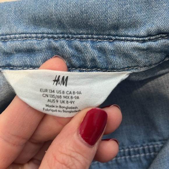 H&M denim button up dress size 8. In great condition! - Picture 6 of 7